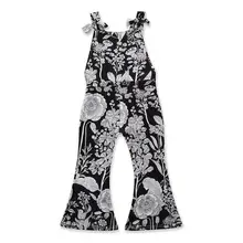 Милый костюм пляжного типа без рукавов с цветочным принтом для девочек; повседневные летние пляжные комбинезоны с открытыми плечами; детская одежда