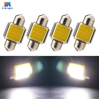 

YM E-Bright 4PCS 31MM C5W CANBUS COB led chips 9 SMD NO Error Festoon Bulbs Reading Dome lights 6500K DC 12V Car-styling