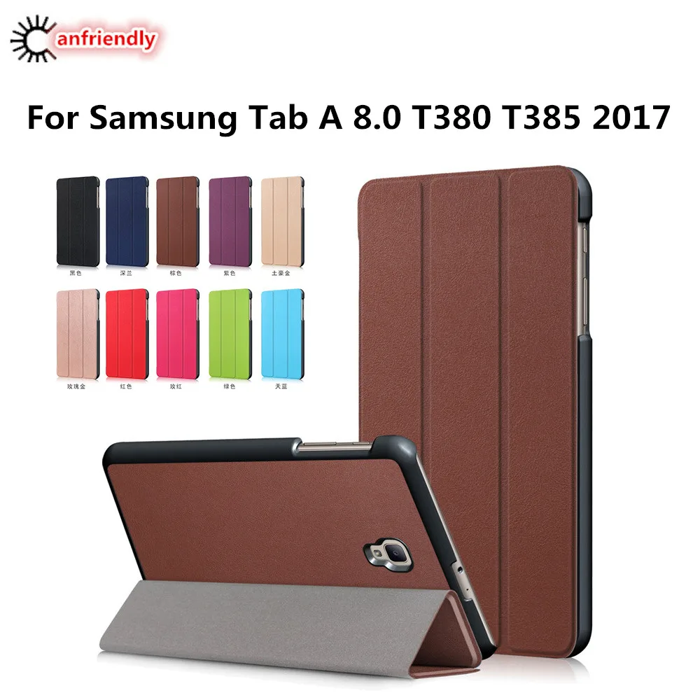 Умный чехол для samsung Galaxy Tab A 8,0 SM-T380 SM-T385 Edtion Ультратонкий чехол из искусственной кожи чехол с функцией автоматического сна