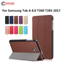 Умный чехол для samsung Galaxy Tab A 8,0 SM-T380 SM-T385 Edtion Ультратонкий чехол из искусственной кожи чехол с функцией автоматического сна