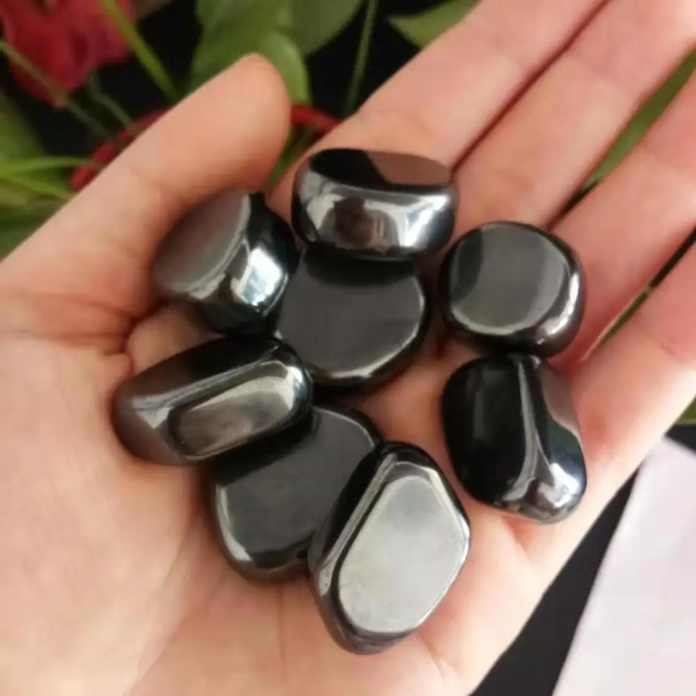 

8pcs Natural Tumble Hematite Lodestone Crystal Random Reiki Energy Charged