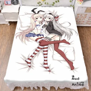 

Japanese Anime kantai collection Bed sheet Throw Blanket Bedding Coverlet Cosplay Gifts Flat Sheet cd064