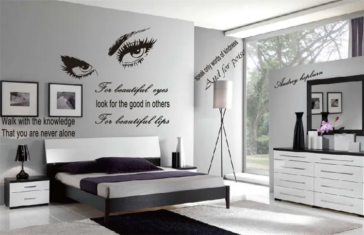 Big Eyes Beautiful Art Vinyl Wall Sticker Home Dec...