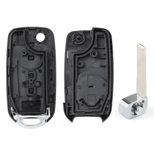 KEYECU Замена складной пульт дистанционного ключа оболочки чехол Fob 4 кнопки для Fiat 500, 500X, Toro