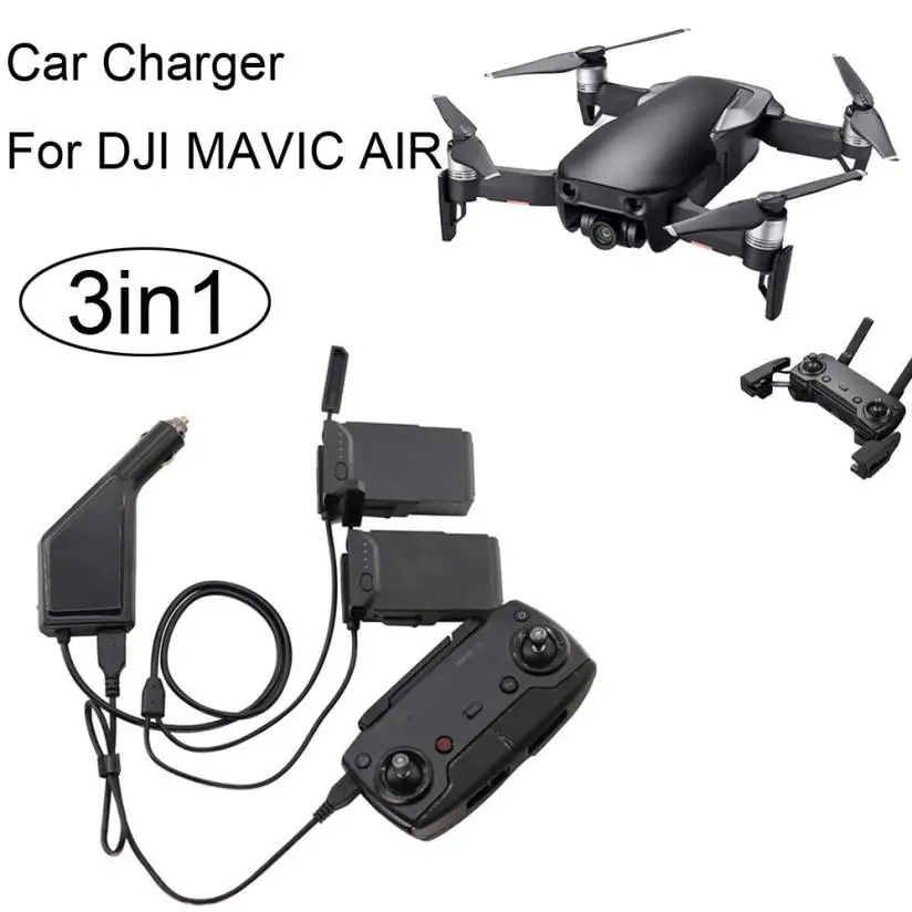 

High quality 3in1 Car Charger Adapter For DJI Mavic Air Remote Control & Battery Charging Hub drop shipping apr6