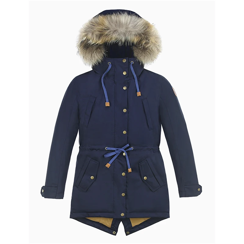 2018 New Kids Winter Coat Parka Cotton Padded Coat Jacket Winter Coat For Kids Girls Boys Children Winter Parka Real Raccoon Fur