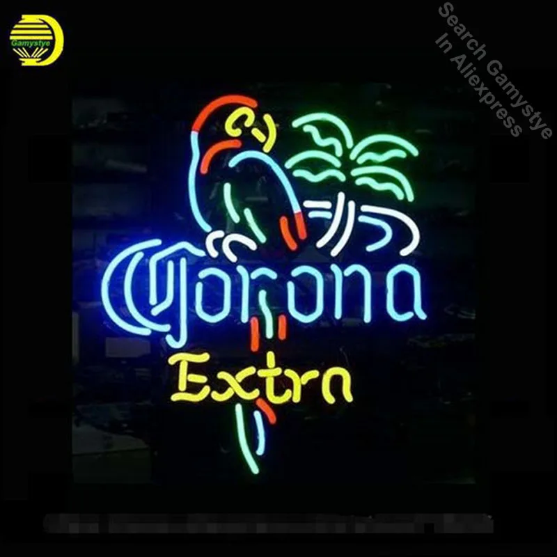 Corona Extra Parrot Bird Left Neon Lamp Sign 17"x14" Bar Light Garage Cave 