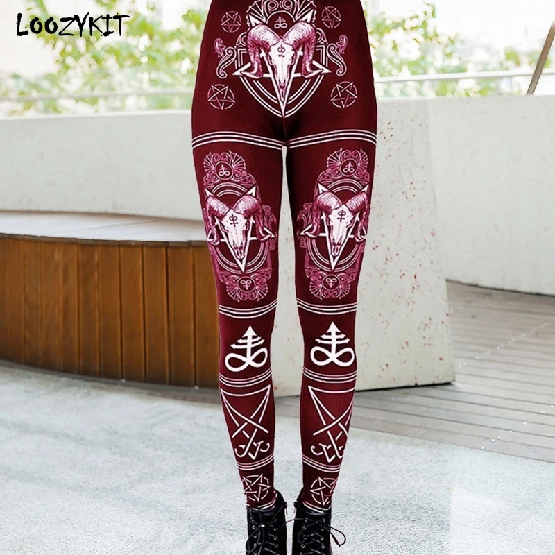 

LOOZYKIT 2019 Women Fashion Sexy High Waist Tight Leggings Printing High Elastic Pants Fitness Workout Seamless Yoga Pants