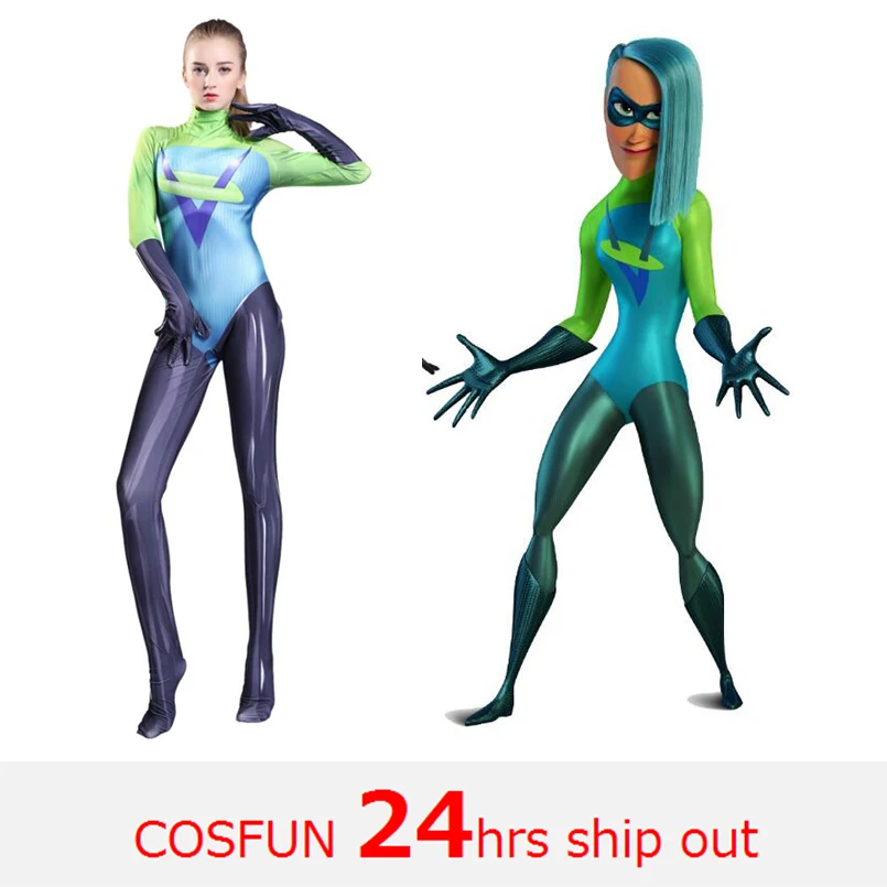 

The Incredibles 2 Movies Voyd Cosplay Costumes Jumpsuits Voyd Female Halloween Costumes free shipping zentai suit for kid