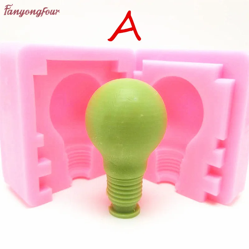 

3D Bulb Shape Cake Silicone Mould Cooking Tools Kitchen Candle Light Chocolate Mould DIY Lollipop Silicone Mould