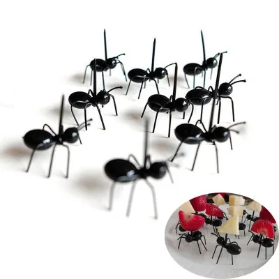 

12pcs Fruit Fork Ant Shape Forks Snack Cake Dessert Tableware for Home Kitchen Party Dinner Fruit Pick Kitchen accessories