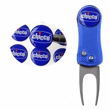 OEM  Zinc Alloy Customize Logo Zinc Alloy Golf Divot Tool Pitch Repair fork golf accessories