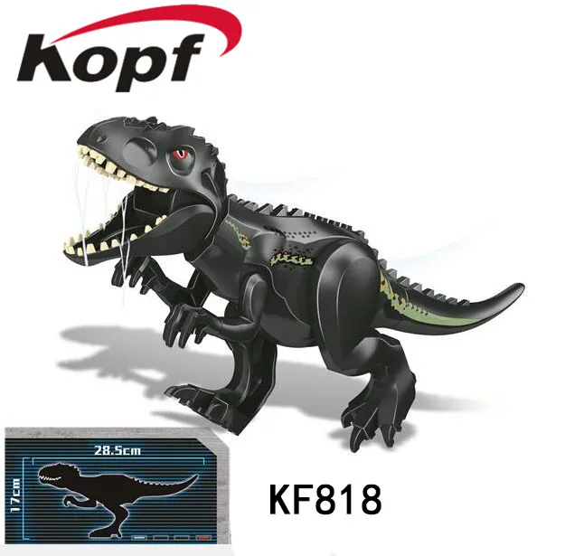 

Single Sale Building Blocks Black Mixed Tyrannosaurus The Dinosaur Movie Action Figure Model Gift For Children Toys KF818