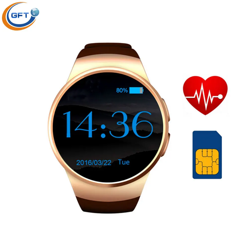 GFT kw18 smart watch android wrist watch with NFC bluetooth men business style font b smartwatch