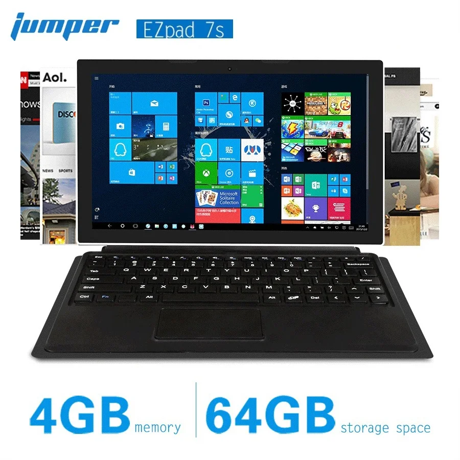 Jumper Ezpad 7s 2 in 1 Tablet PC 10.8 inch 1080P Intel Cherry Trail Z8350 Window 10 Quad Core 4GB RAM 64GB ROM 6600mAh Laptop Jumper Ezpad 7s 2 in 1 Tablet PC 10.8 inch 1080P Intel Cherry Trail Z8350 Window 10 Quad Core 4GB RAM 64GB ROM 6600mAh Laptop