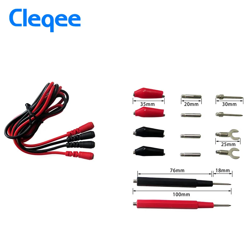 Cleqee P1500 Test Leads kit Cable Alligator Digital Multifunction Probe Silicone Test Tool Tester Multimeter Test