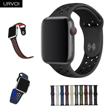 URVOI ремешок для apple watch series 5 4 3 2 1 лёгкие дышащие силиконовые ремешок для iwatch sport band 38/40 42/44 мм
