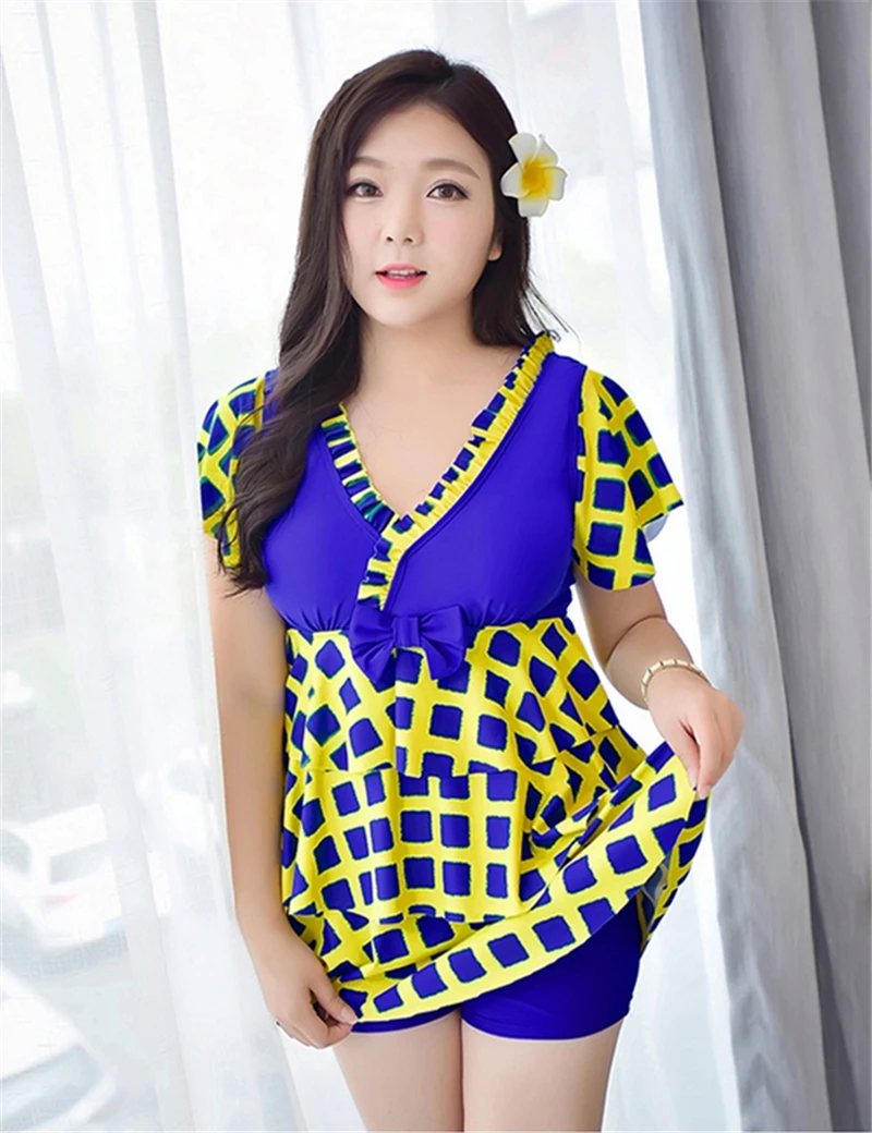 Ruffled One Piece Modest Swimsuits