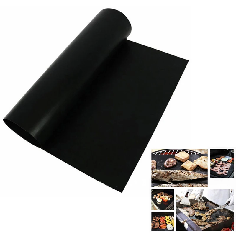 

Reusable BBQ Mat Teflon Fiber Non-Stick BBQ Grill Mat Sheet Hot Plate Portable Easy Clean Foil BBQ Accessories