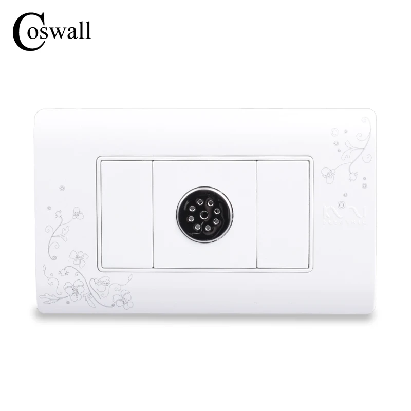 

COSWALL Simple Style Sound and Light Control Time Delay Switch Timer Switch Ivory White 114mm*70mm AC 110~250V