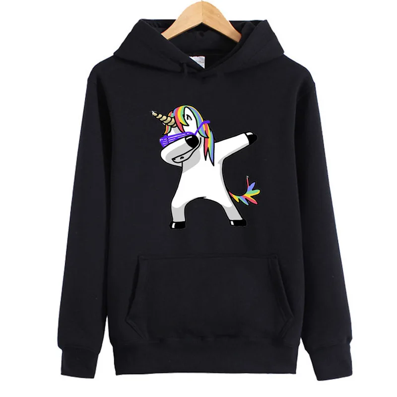 Casual Lovely Unicorn Print Hoodies Sweatshirts Women Pullovers Boho Long Sleeve Pockets Cutton Clothes Autumn Warm Sweatshirts Hoodies