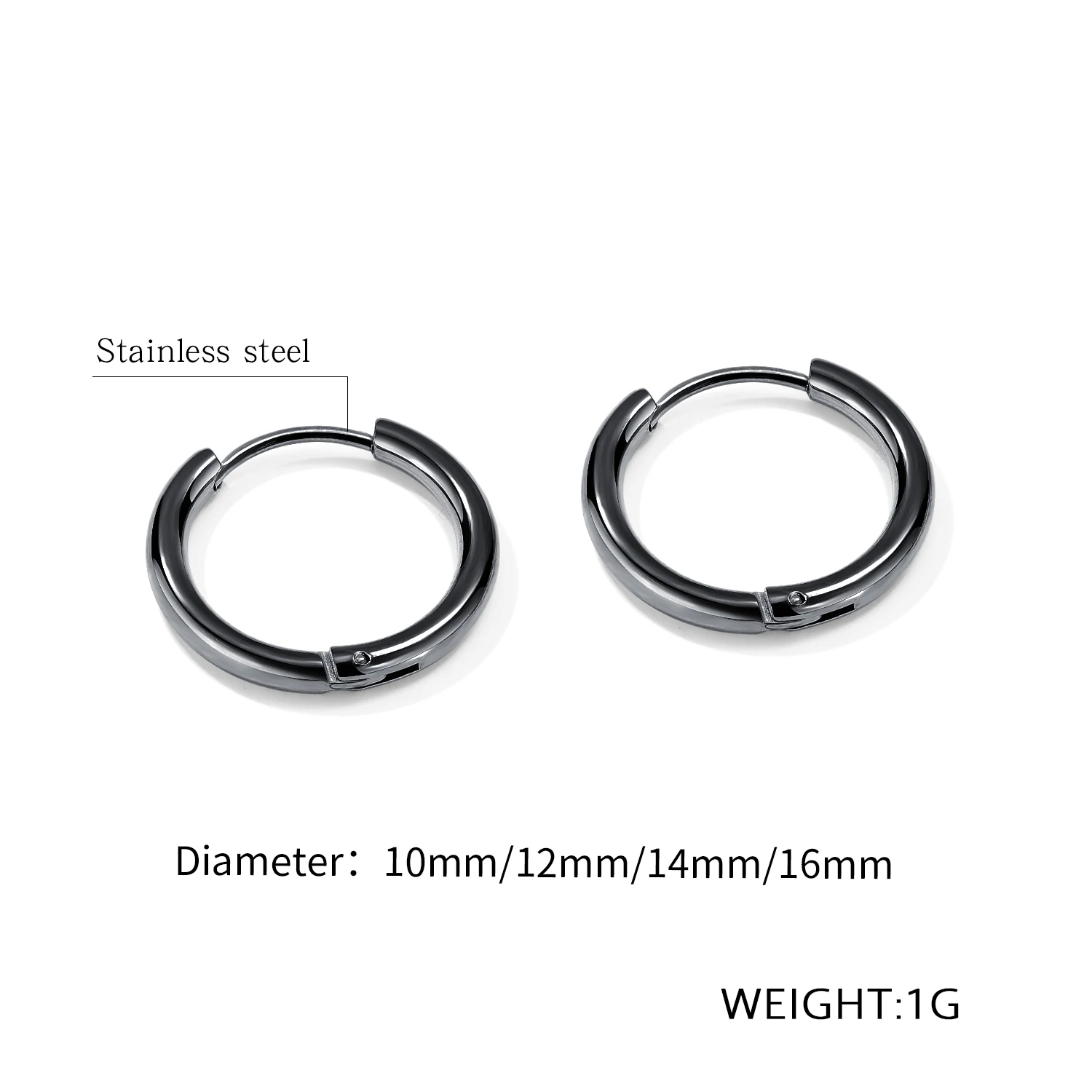 Huggie Hoop серьги из нержавеющей стали спираль дополнительные маленькие кольца