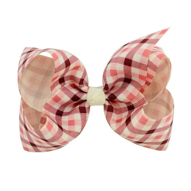 plaid ribbon hairbow4
