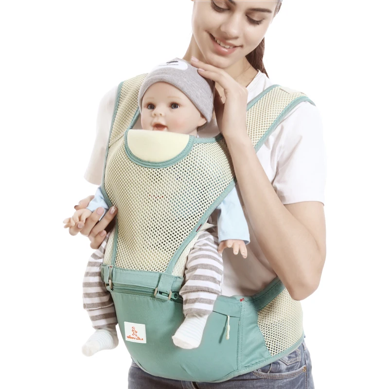 

2 In 1 Multi-function Kangaroo Baby Carriers Ergonomic Hip Seat Backpack For 0-36 Months Babies Sling Wrap Infants Waist Stool