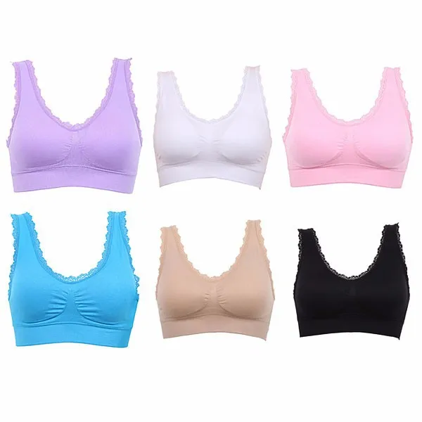 Women's Lovely Seamless Fitness Lace Bra Variations
