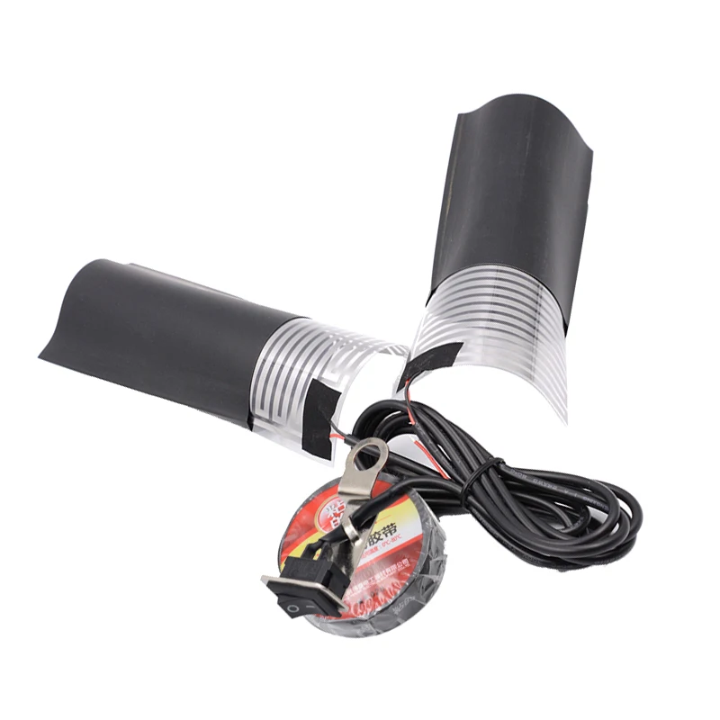 Motorcycle Heated Grip Pads Handlebars ATV Scooter Grips Heater Flexible Adhesive Quick Warm Up Time
