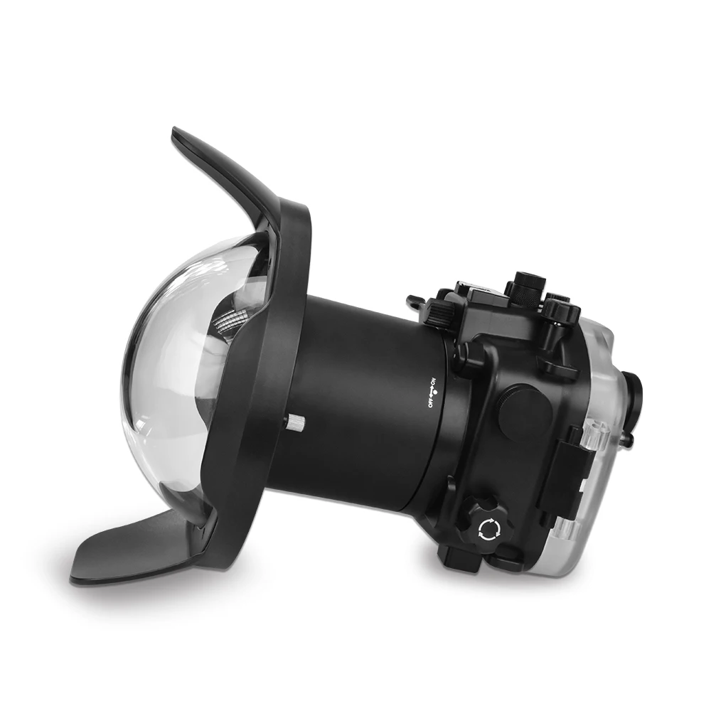 Underwater 40m Photography Anti-reflective Wide Angle Fisheye Lens for Nikon Canon Camera Seafrogs Meikon Waterproof Housing 