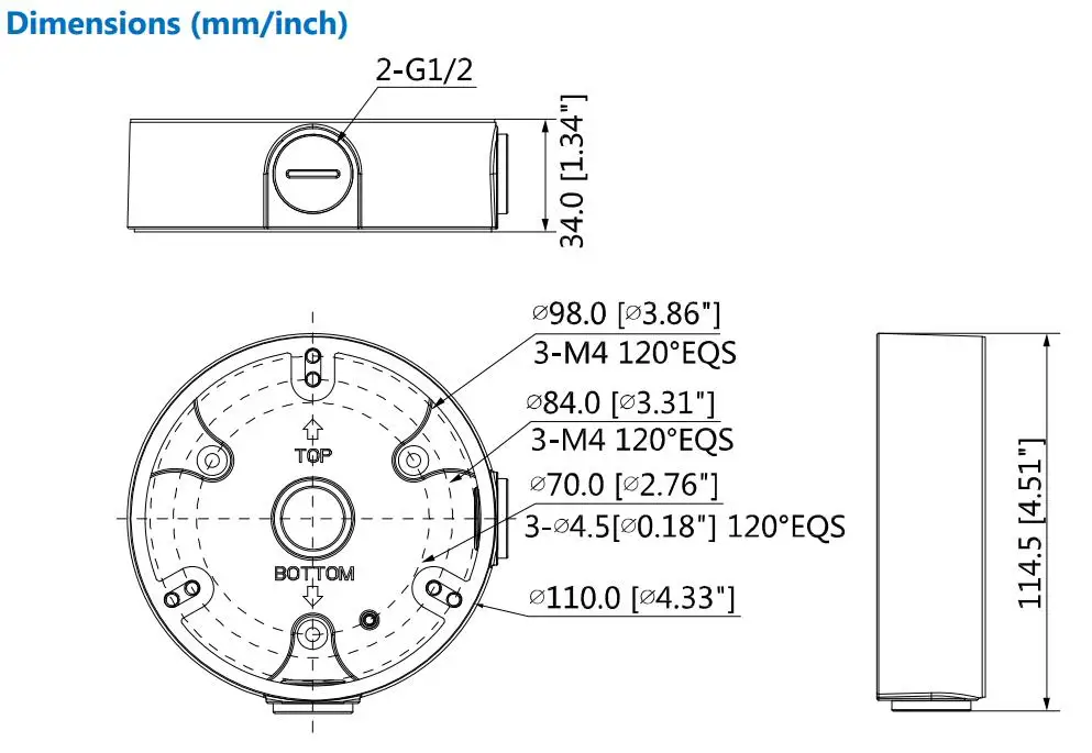 Dahua распределительная коробка PFA136 для IP Камера IPC HDBW4431C A HDBW4431R AS ZS S|box box|box forbox for camera