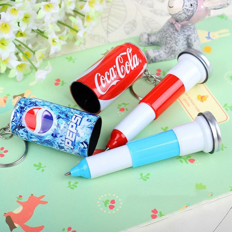 buy 1Pcs Novelty Coke Beverage Cans Ballpoint Pen Cute Telescopic Blue ink Ballpen Learning Supplies Creative Gift