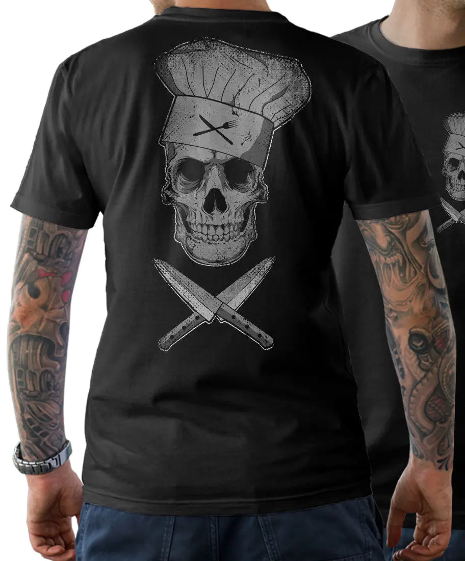 

T-Shirt Chef Skull Cook Skull Chef Stranger Things Design T Shirt 2019 New Short Sleeves Cotton Fashion T-Shirt