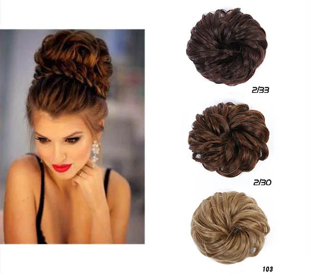 Mumupi Women Hair Bun Clip In Hair Pieces Chignon Synthetic Hair