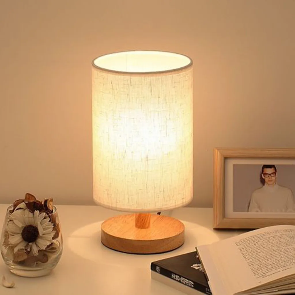 Новая прикроватная лампа, ночник, теплый белый светильник с регулируемой яркостью, подарок, деревянная настольная лампа, детский спальный светильник, украшение, внутреннее освещение