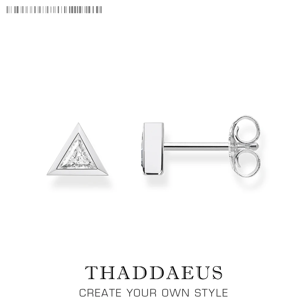Треугольники белые серьги-гвоздики, гламурные украшения в стиле Thomas Модные Качественные украшения для Для женщин, Ts подарок в 925 пробы серебро, Супер предложения