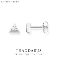 Треугольники белые серьги-гвоздики, гламурные украшения в стиле Thomas Модные Качественные украшения для Для женщин, Ts подарок в 925 пробы серебро, Супер предложения