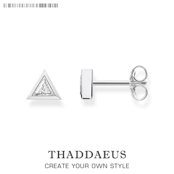 

Triangle White Stud Earrings,Thomas Style Glam Fashion Good Jewerly For Women,2018 Ts Gift In 925 Sterling Silver,Super Deals