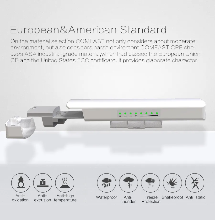 2.4G 300Mbps Outdoor CPE Wireless Bridge& Wifi Repeater Amplifier Point to Point Wifi Transmission 3km Nanostation Router CPE