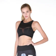 Для женщин сексуальные прозрачные сетчатые бандажные задняя дышащая Фитнес бюстгальтер