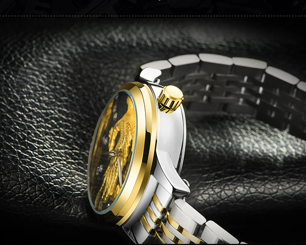 Женские часы Скелет Феникс механические часы женские наручные часы с автоматическим подзаводом водонепроницаемые TEVISE Automatico montre femme
