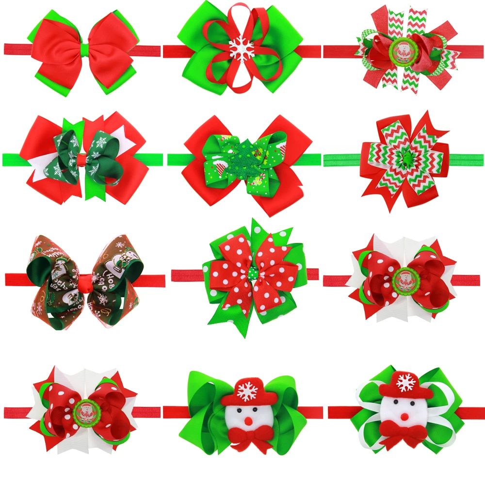 

TWDVS Christmas gift Girls Hair Accessories Flower Hairband Newborn Headband Headband Elastic Flower Hair Bands W064