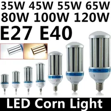 Super Bright LED Corn Light 35W 45W 55W 65W 80W 100W 120W Lamp Bulb SMD5730 E27 E40 AC85-265V Warm/Cool White High Bay