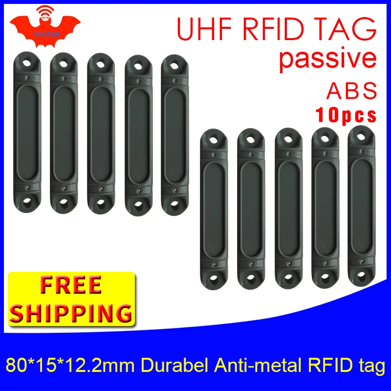 Uhf Rfid Tag In Metallo 915M 868Mhz Impinj Monza4Qt 10Pcs Liberano Il Trasporto Durevole Abs Metallo Veicolo Smart Carta Di Tag Rfid Passivi