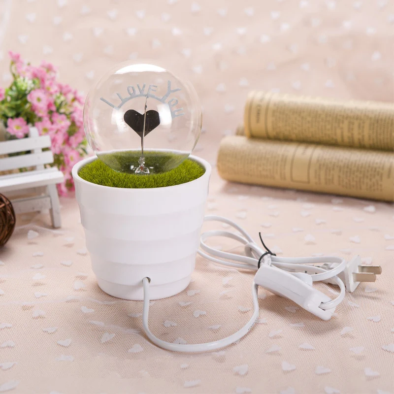 Vintage Table Lamp Retro Wood Plastic Lampholder EU/US Plug E27 220V