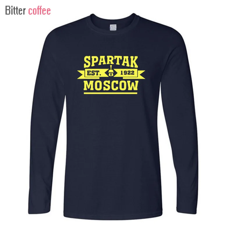 Kopen BITTERE KOFFIE NWE Hoge kwaliteit Moskou T shirt Russische premier league Camiseta lange Mouw T shirt XS XXL