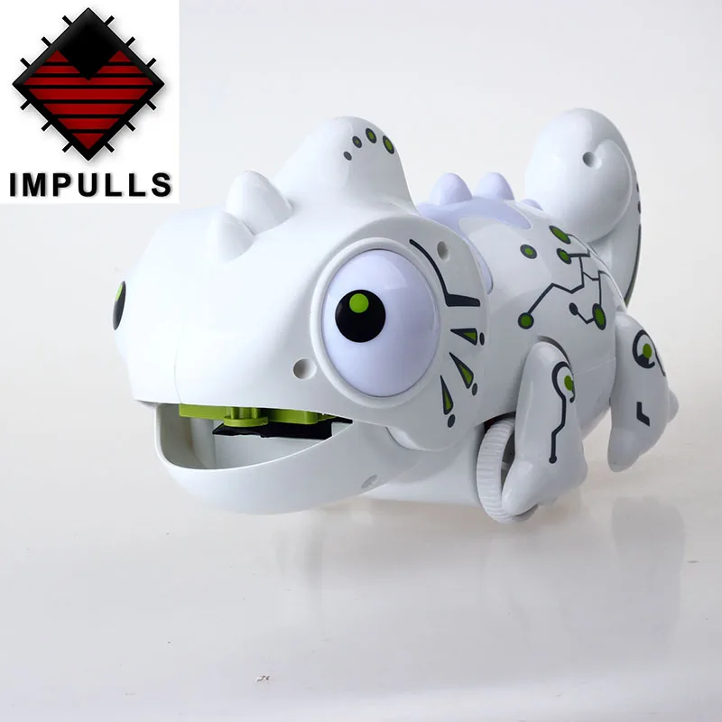 Impulls RC Animal Toys White Chameleon Color Changeable Smart Remote Control 2.4 GHZ Novelty Toy Children Kids Gift Party FSWOB