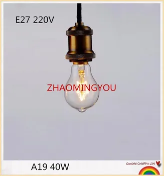 

YOU 10PCS Edison Bulbs A19 E27 40W 220V Incandescent Bulbs 40W A19 Filament Retro Edison Light For Pendant Lamp