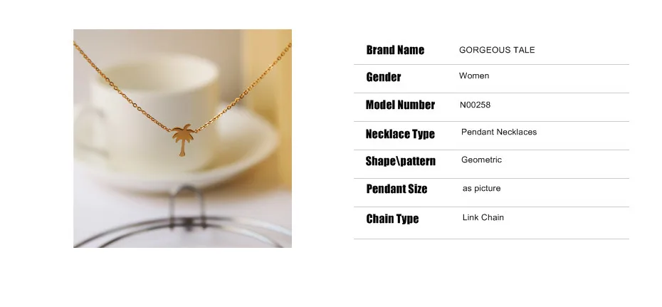 Бохо украшения Нержавеющая сталь цепи слоистых Palm Tree Цепочки и ожерелья золотой кулон Цвет богемный Колье для Для женщин Интимные аксессуары